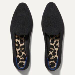 Rothy's Black Flats with Blue Trim